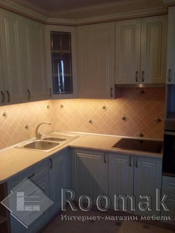Кухня оливка золото Виант (МДФ пленка)