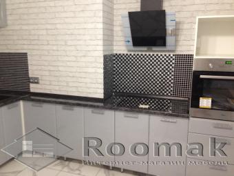 Кухня Хай-тек серая глянец (МДФ пленка) 3