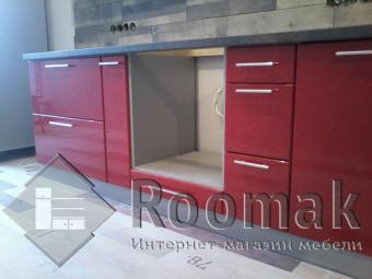 Кухня красная Колор Микс (МДФ крашенный) 2