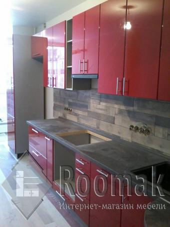 Кухня красная Колор Микс (МДФ крашенный)