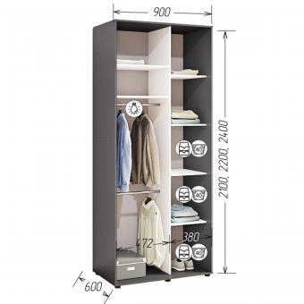 Шафа купе Стандарт 2Д Комфорт Меблі foto 4