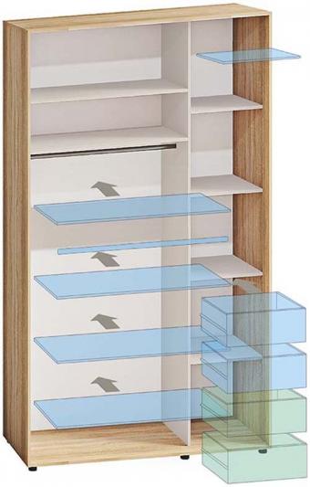 Шкаф купе Стандарт 1,4 м Комфорт Мебель foto 3