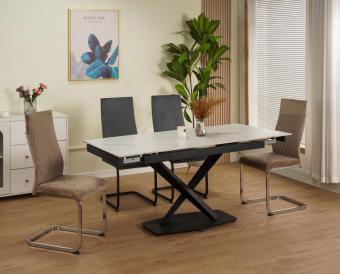 Стіл Sunrise DT-2305S Matt silver white