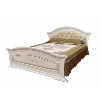 Кровать 2-сп (1.6) с мягким изголовьем Николь патина