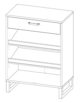 Комод 2Д/1Ш Бари foto 2