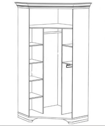 Шкаф угловой SZFN2D Кентуки foto 2