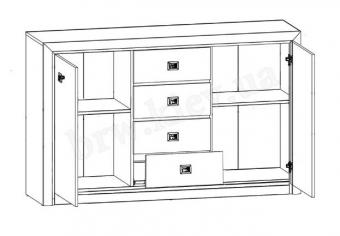 Комод KOM2D4S Коен 2 foto 2